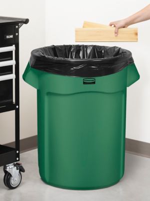Rubbermaid® Brute® Trash Can - 55 Gallon, Green H-1047G - Uline