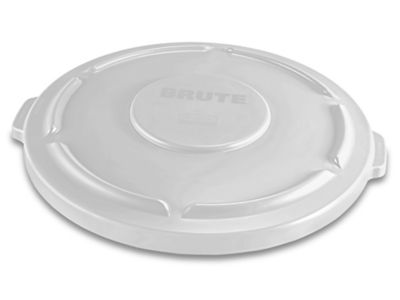 Rubbermaid&reg; Brute&reg; Trash Can Flat Lid - 55 Gallon, White H-1050W