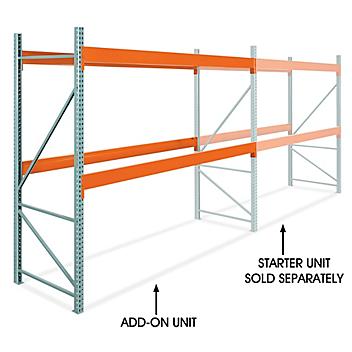 Add-On Unit for Two-Shelf Heavy-Duty Pallet Rack - 144 x 48 x 120" H-10511-ADD