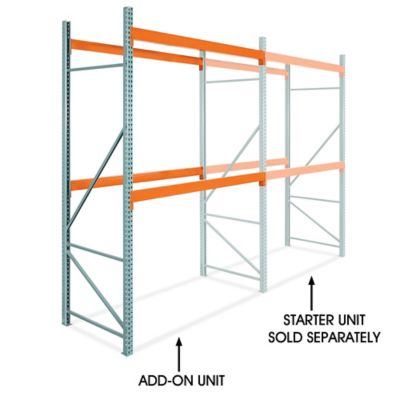 AddOn Unit for TwoShelf HeavyDuty Pallet Rack 96 x 48 x 144" H10513ADD Uline