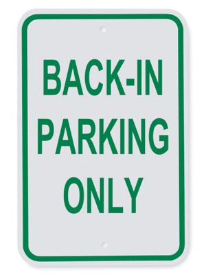 Back-In Parking Only Sign - 12 x 18 - ULINE - H-10522