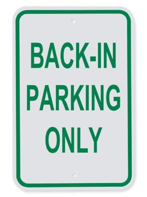 "Back-In Parking Only" Sign - 12 x 18"