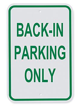 "Back-In Parking Only" Sign - 12 x 18" H-10522
