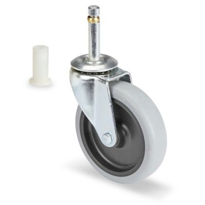 Rubber Caster for Service Carts - 4 x 15/16", Swivel H-1053-CAST