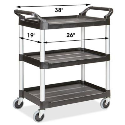 Rubbermaid Two Tiered Full Service Cart 33 14 H x 45 14 W x 25 34