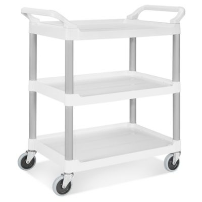 Rubbermaid&reg; Service Cart - 34 x 19 x 38", White H-1053W