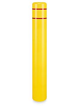 Reflective Bollard Sleeve - 8 x 72", Yellow with Red Tape H-10621