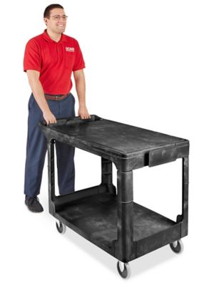 Rubbermaid® Black Utility Cart with Pneumatic Wheels - 44 x 25 x
