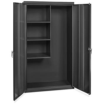 Janitorial Cabinet - 36 x 18 x 64", Black H-10658BL