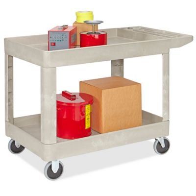 RUBBERMAID COMMERCIAL PRODUCTS Heavy-Duty Service/Utility Cart Beige