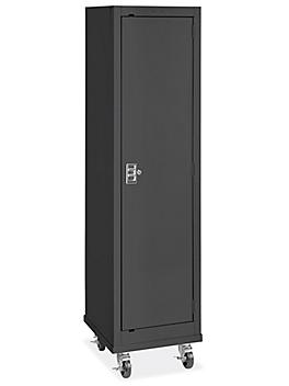 Mobile Slim Storage Cabinet - 18 x 18 x 72", Black H-10696BL