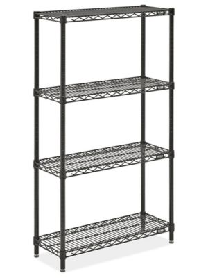  Black Wire Shelving Unit - 30 x 12"