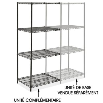 Black Wire Shelving Add-On Unit - 30 x 24 x 72" H-10710-72A