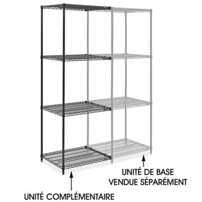 Black Wire Shelving Add-On Unit - 30 x 24 x 86" H-10710-86A
