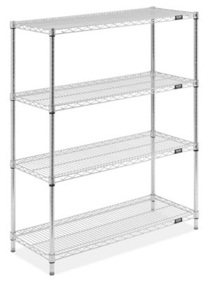 Chrome Wire Shelving Unit - 42 x 18 x 54" H-10711-54