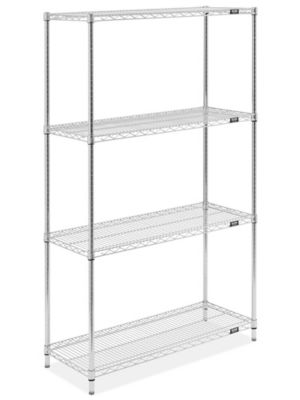 Chrome Wire Shelving Unit - 42 x 18 x 72" H-10711-72