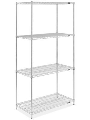 Chrome Wire Shelving Unit - 42 x 24 x 86" H-10712-86