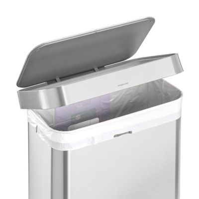 SIMPLEHUMAN® Step-On Stainless Steel Trash Can - Jumbo, 14 Gallon