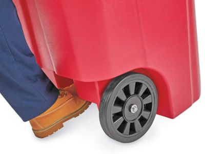 Toter® Biohazard Trash Can with Wheels - 96 Gallon H-10759 - ULINE