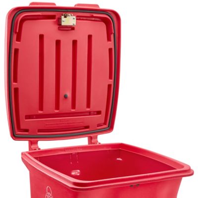 Toter® Biohazard Trash Can with Wheels - 96 Gallon H-10759 - ULINE