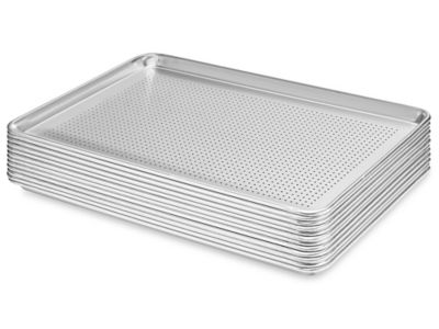 Aluminum Baking Pan - 18 x 26 x 1, Full Sheet - ULINE - Qty of 12 - H-4001