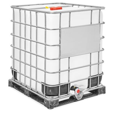 330 Gallon Plastic Tote with Metal Cage NEW