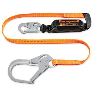 Miller® Titan™ Shock Absorbing Lanyard with Rebar Hook - 6' H-10786 - Uline