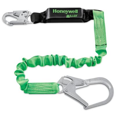 Miller® StretchStop® Shock Absorbing Lanyard with Rebar Hook - 6'