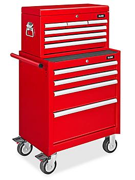 Uline Tool Cabinet Combo Unit - 10 Drawer, Red H-10801R