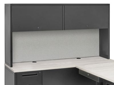 Fabric Tackboard for Industrial Desks with Hutch - 64 x 20" H-10813