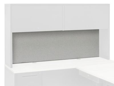 Industrial Office L-Desk with Hutch – 66 x 72”, Gray Top, Black Base