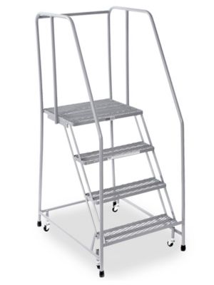 4 Step Rolling Safety Ladder - Assembled with 30" Top Step H-1082-30