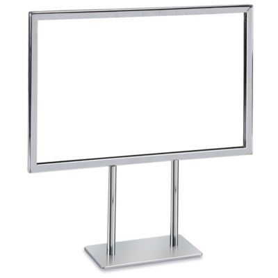 Countertop Sign Holders - 11 x 7", Chrome H-10822C