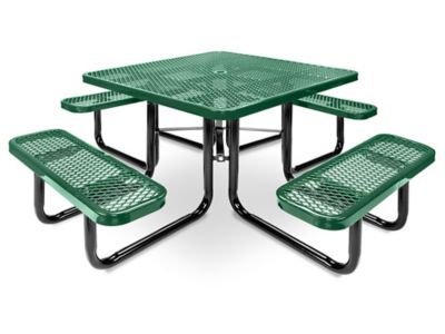 Plastic coated metal picnic tables discount