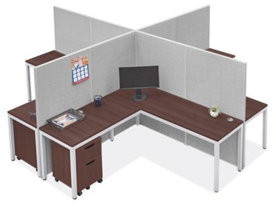 Quad Downtown Privacy Workstation - 4-Person, 62