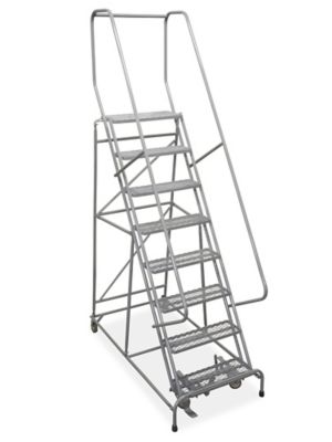  8 Step Rolling Safety Ladder - Assembled