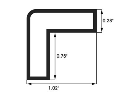 INPRO Protector para Esquina, Material Vinilo, 96 de Altura x 3/4 de  Ancho x 0.080 de Grosor, Color Blanco Antigüo - Protectores para Esquina  de Pared - 35NH79