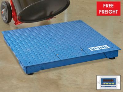 Low Profile Floor Scale - 3 x 3', 2,500 lbs x .5 lb H-10902