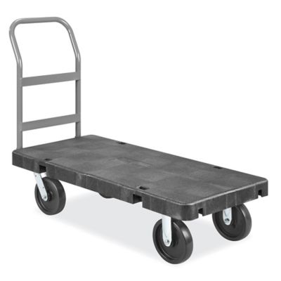 Plastic Platform Truck with Polyolefin Wheels - 24 x 48" H-10924BL