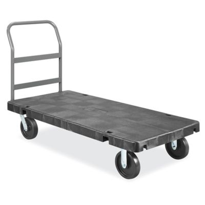 Plastic Platform Truck with Polyolefin Wheels - 30 x 60" H-10926BL