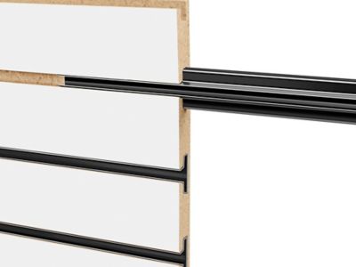 Slatwall Aluminum Inserts - 4', Black H-10992