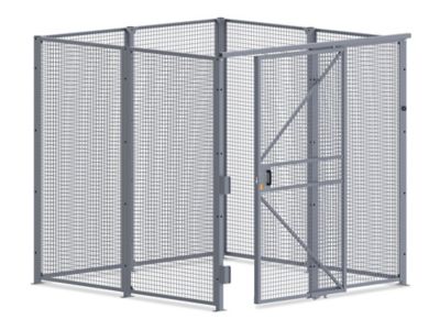 Wire Security Room with Sliding Door - 8 x 8 x 8', 4-Sided H-10994-4