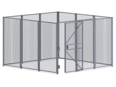 Wire Security Room with Sliding Door - 12 x 12 x 8', 4-Sided H-10995-4