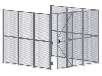Wire Security Room with Sliding Door - 12 x 12 x 10', 3-Sided H-10998-3