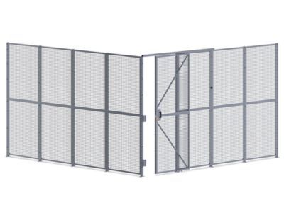Wire Security Room with Sliding Door - 16 x 16 x 10', 2-Sided H-10999-2
