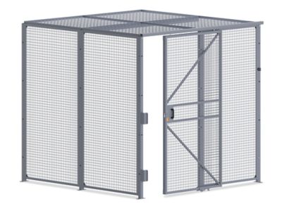 Wire Security Room with Sliding Door and Roof - 8 x 8 x 8'