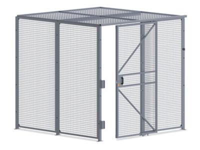  Wire Security Room with Sliding Door and Roof - 8 x 8 x 8'
