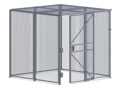 Wire Security Room with Sliding Door and Roof - 8 x 8 x 8', 4-Sided H-11000-4