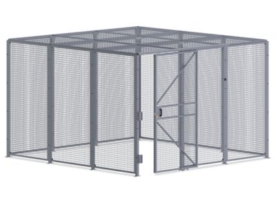 Wire Security Room with Sliding Door and Roof - 12 x 12 x 8', 4-Sided H-11001-4