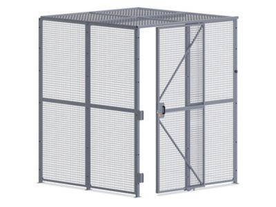 Wire Security Room with Sliding Door and Roof - 8 x 8 x 10'